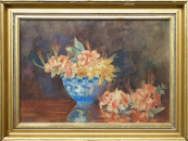 Thomas Rene William - Zátiší s květinami v misce